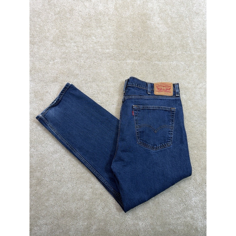 Levi 505 Jeans Mens 40x30 Blue Straight Leg Western Red Tab